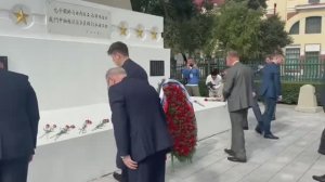 Возложение цветов в Харбине к памятнику погибших в боях с милитаристской Японией 1945 г.,16.09.25