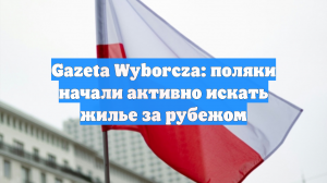 Gazeta Wyborcza: поляки начали активно искать жилье за рубежом