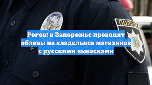 Рогов: в Запорожье проводят облавы на владельцев магазинов с русскими вывесками