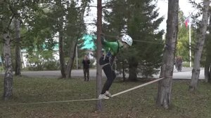 Школьники на туристской дистанции