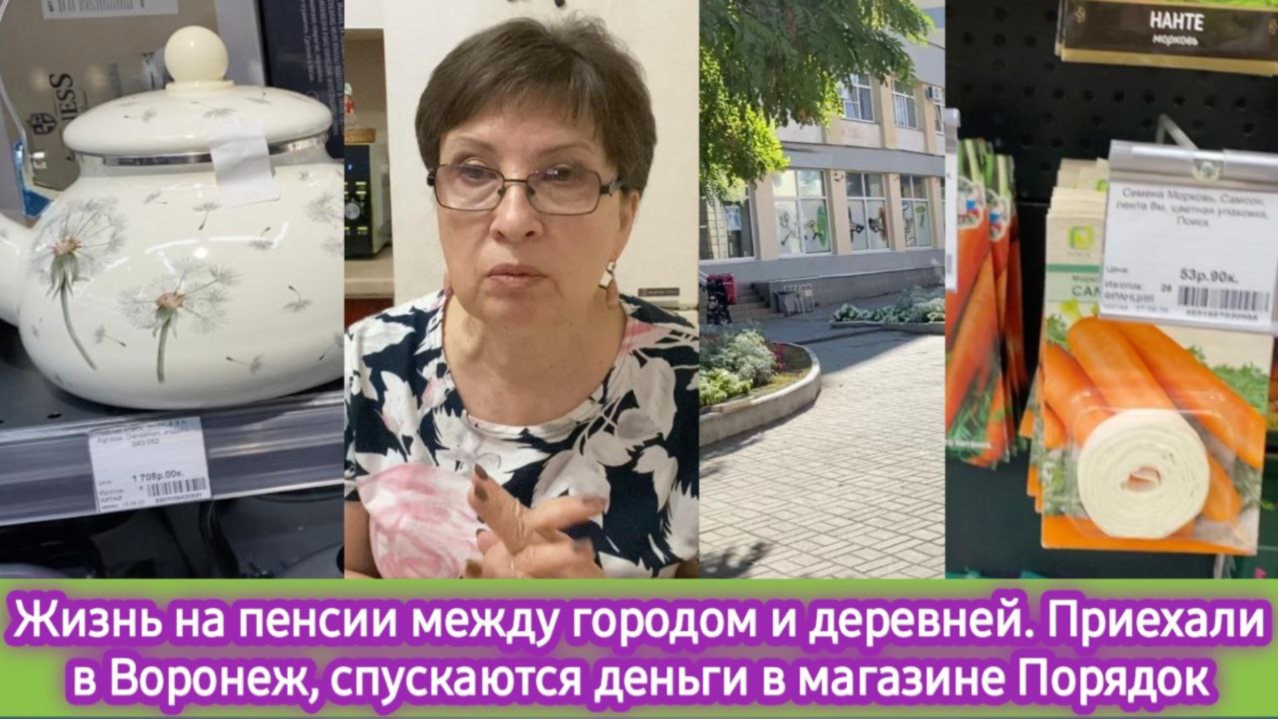 Жизнь на пенсии между городом и деревней: приехали в Воронеж и я спускаю деньги в Порядке