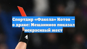 Спортдир «Факела» Котов — о драке: Мещанинов показал некрасивый жест