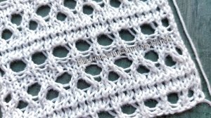 Увлекательный ажурный горизонтальный узор спицами