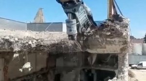 Демонтаж высокопрочного густоармированного железобетонного сооружения