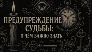 Предупреждение судьбы, о чём важно знать 🤴 👸
