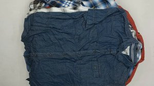 38830 Рубашки мужские тёплые фланель, 5пак, 83242, секонд (cream) оптом