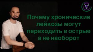 Почему хронические лейкозы могут переходить в острые, а не наоборот.