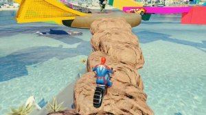 Человек-паук спасает Бэтмена против железного человека против Венома забавная игра GTA 5