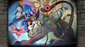 Работа над картиной - фрагмент композиции.