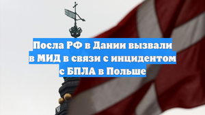 Посла РФ в Дании вызвали в МИД в связи с инцидентом с БПЛА в Польше