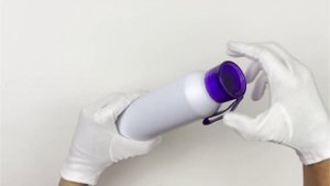 Бутылка для воды VIKING WHITE 650мл., Белая с фиолетовой крышкой 6143.11