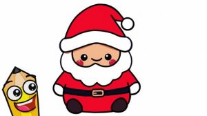 КАК НАРИСОВАТЬ МИЛОГО САНТА КЛАУСА ИЛИ ДЕДА МОРОЗА ЛЕГКО ШАГ ЗА ШАГОМ 🎅
