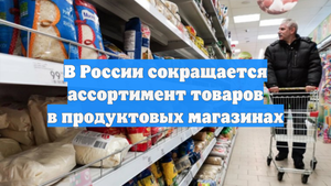 В России сокращается ассортимент товаров в продуктовых магазинах