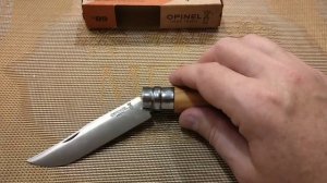 Нож Opinel 9 с рукояткой из оливы - заводские дефекты и их устранение