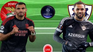 ФУТБОЛ ЛИГА ЧЕМПИОНОВ.  БЕНФИКА - КАРАБАХ.  ПРЯМАЯ ТРАНСЛЯЦИЯ