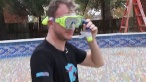 мистер бист заполнил двор своего друга 100 миллионами орбиз.МИСТЕР БИСТ