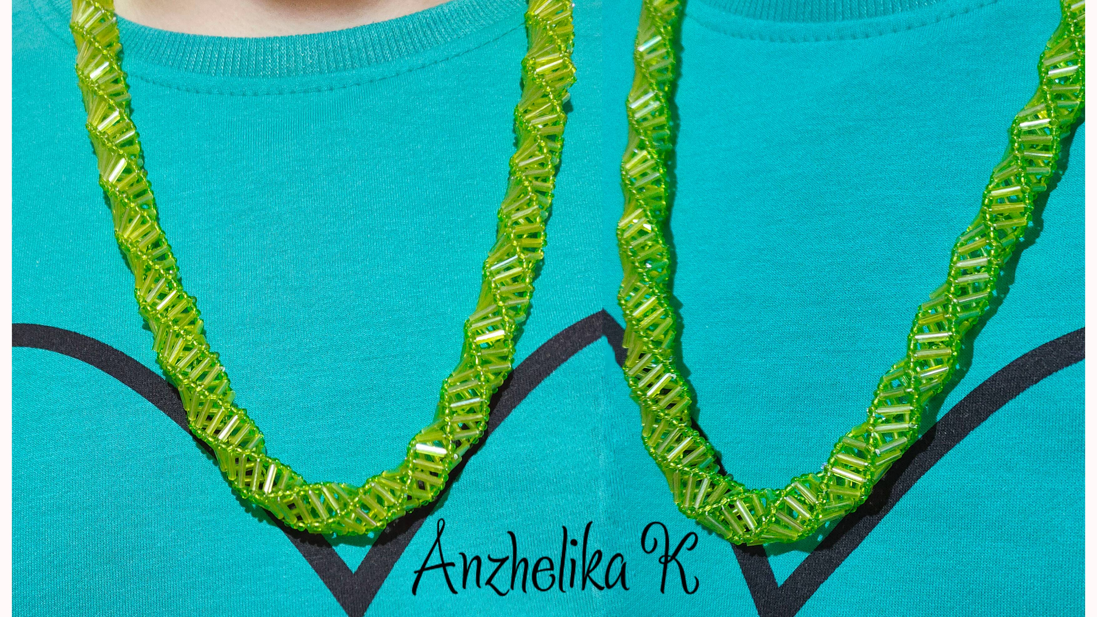 МК\Витой жгут из стекляруса и бисера. \Мастер класс! смотреть онлайн