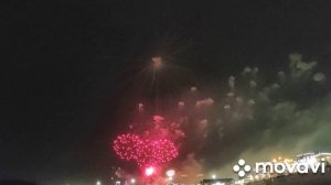 Салют в Челябинске на реке Миасс.