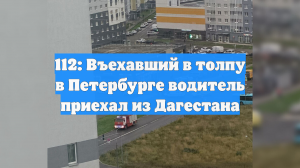 112: Въехавший в толпу в Петербурге водитель приехал из Дагестана
