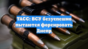 ТАСС: ВСУ безуспешно пытаются форсировать Днепр