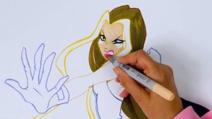 Дарси из мультфильма маркерами