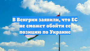 В Венгрии заявили, что ЕС не сможет обойти ее позицию по Украине