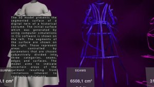 Digital twin of costume #17 – Segmented surface