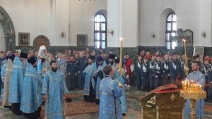 Молебен перед иконой "Неопалимая Купина" в Благовещенском соборе
