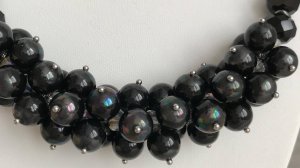 Колье из черного жемчуга