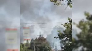 Момент прилёта по подстанции в Балаклее