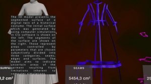 Digital twin of costume #8 – Segmented surface