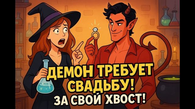 ПОМОГИТЕ! Я вызвала наглого демона! 😈 И теперь он шантажирует меня СВАДЬБОЙ из-за своего хвоста!