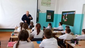 2ая школа 4в класс вручение карточки из Финляндии OH2FUW Елизавете