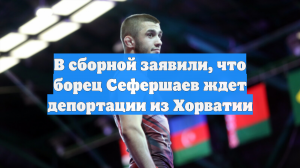В сборной заявили, что борец Сефершаев ждет депортации из Хорватии