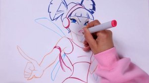 Рисуем Музу маркерами