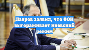Лавров заявил, что ООН выгораживает киевский режим