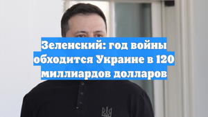Зеленский: год войны обходится Украине в 120 миллиардов долларов