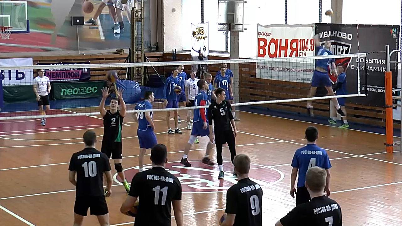 Студенческий волейбол. Нападающий удар. Пенза Vs Ростов-на-Дону.
