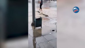 В затопленной Махачкале неравнодушный парень помогал людям перейти через реки
