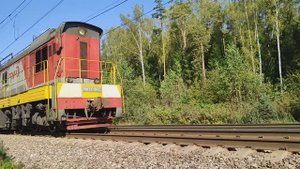 Тепловоз ЧМЭ3Э-6697 следует резервом