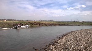 Мотор LONGTAIL 5,5 л.с. на лодке RUSBOAT-38Jon