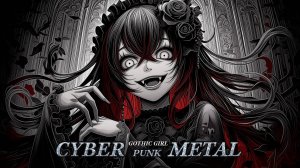 Dark Gothic Girl – Cyberpunk glitch Metal