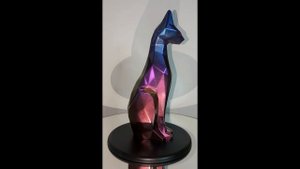 Современный интерьер. первая половина 21 в. Статуэтка Кошка полигональная