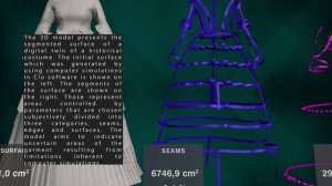 Digital twin of costume #1 – Segmented surface