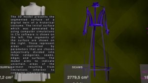 Digital twin of costume #20 – Segmented surface