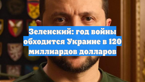 Зеленский: год войны обходится Украине в 120 миллиардов долларов