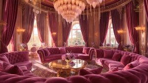 Посетите дворец «Мечта принцессы»! Роскошные залы, сверкающие люстры и королевские мечты.Видео от ИИ