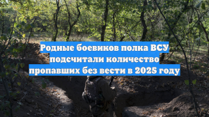 Родные боевиков полка ВСУ подсчитали количество пропавших без вести в 2025 году