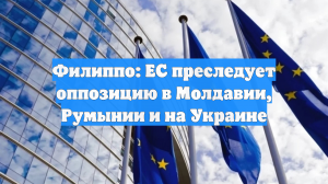 Филиппо: ЕС преследует оппозицию в Молдавии, Румынии и на Украине