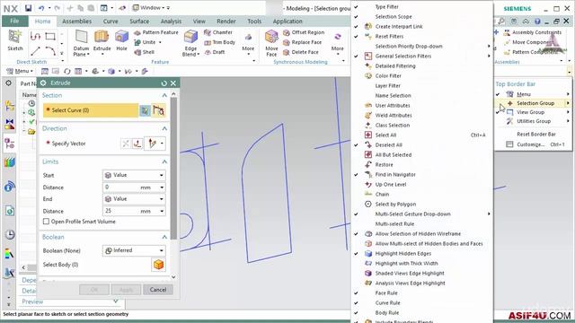 006 Curve rule option in selection group toolbar смотреть онлайн